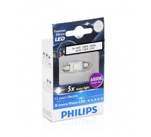 PHILIPS 12V 1W LED 6000KX1 лампы автомобильные