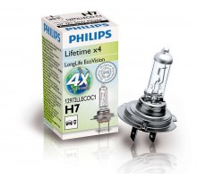 Philips LongLife EcoVision H7, 12V 55W лампы автомобильные