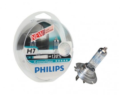 PHILIPS X-treme Vision H7 12V 55W +130% лампы автомобильные